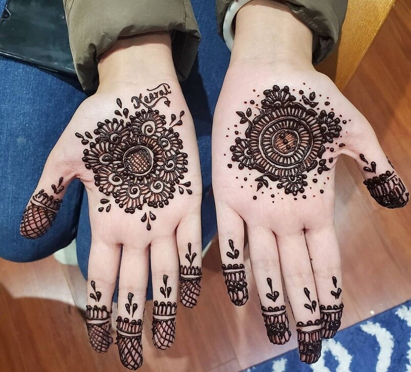 Detaljeret pakistansk henna -design