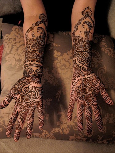 Rajasthani brude Mehndi design til fulde hænder