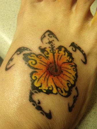 Enkelt farve Hibiscus