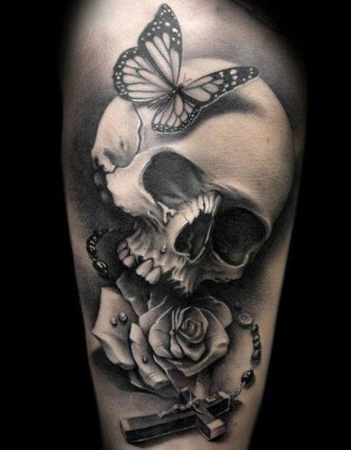 Édesem koponya tetoválás tervezés