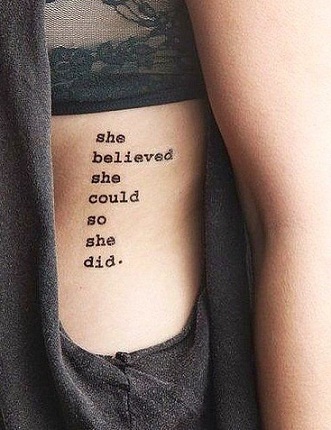 Motiverende citat tatoveringer til piger