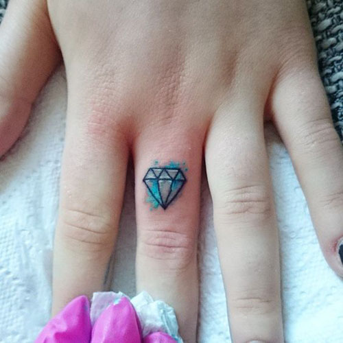 Diamant tatoveringsdesign til mænd og kvinder 2