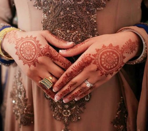 Traditionel cirkulær Mehendi Art