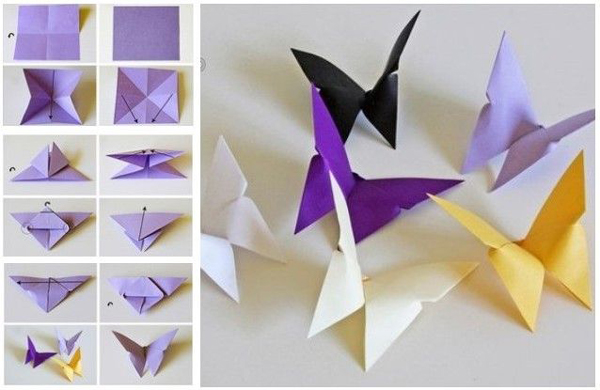 Pillangó papír kézműves