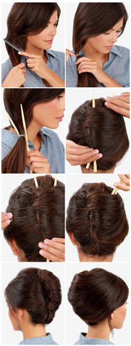 Fransk Twist Updo med Stick