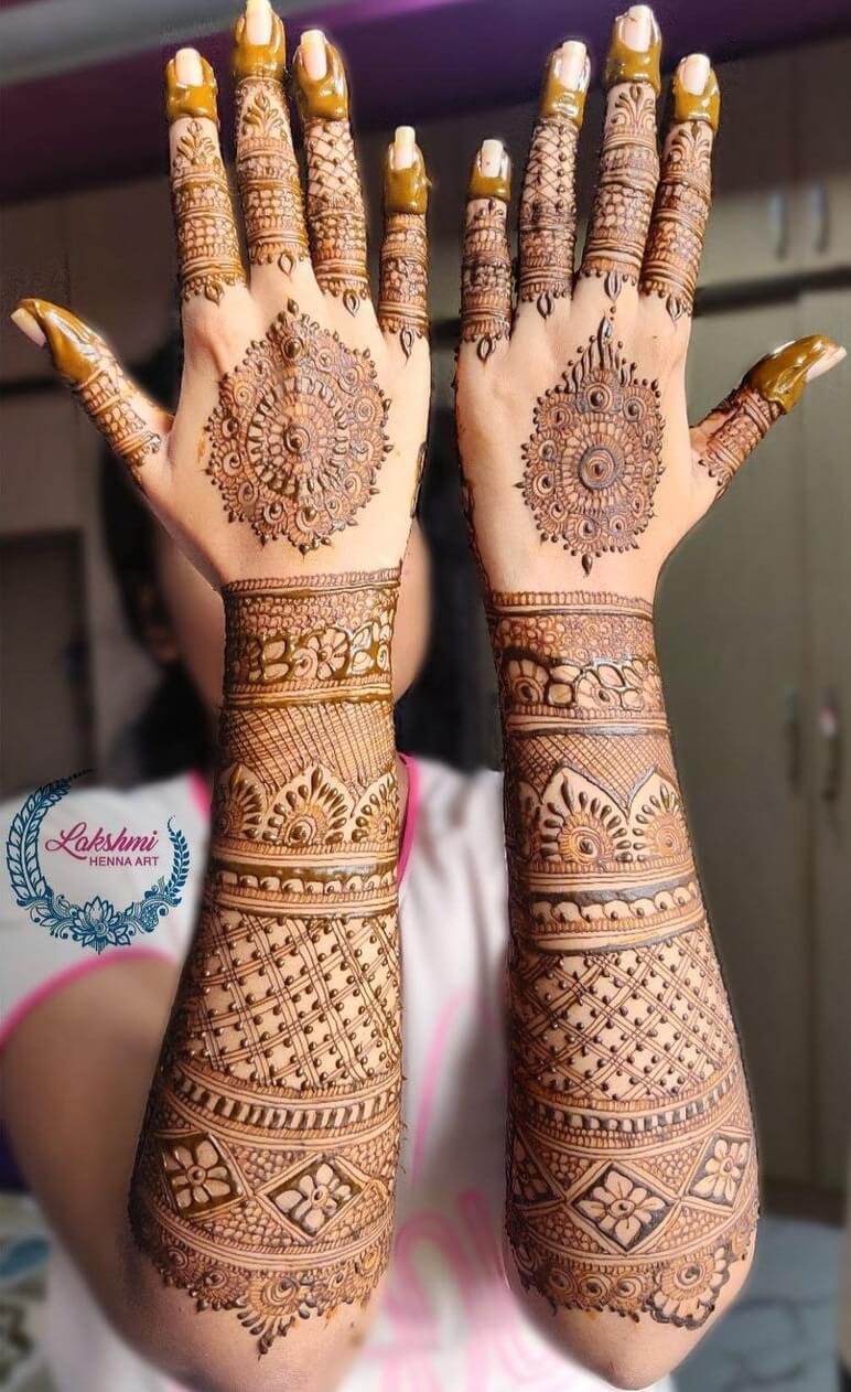 Bridal Back Hand Mehndi Design