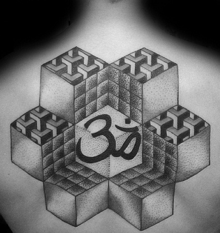 Geometriai Om Tattoo Designs