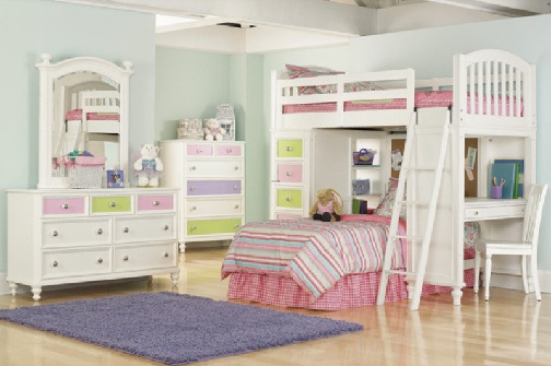 farverige soveværelsessæt til børn