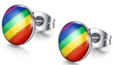 Mænds øreringe Rainbow Design