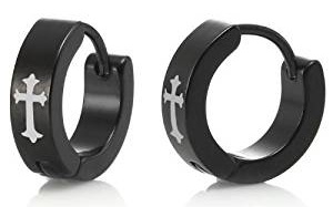 Cross Designed Hoop øreringe