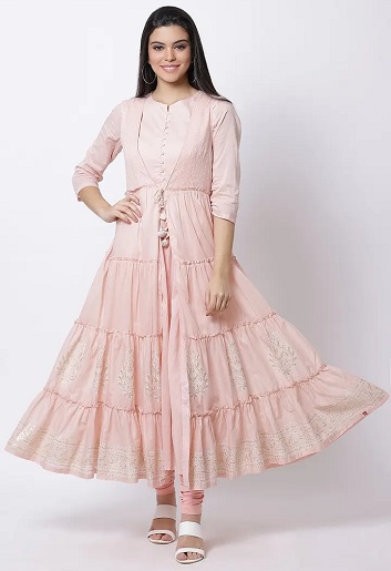 Biba Front Open Kurtis til fester