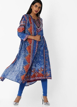 Abstrakt kunst designet Kurtis