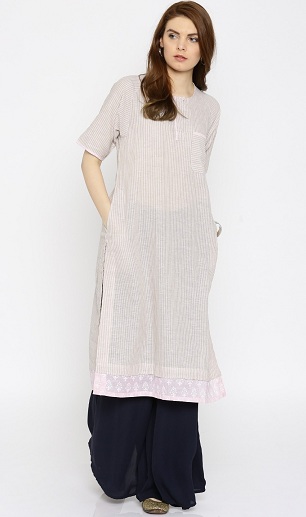 Linned Biba Kurti med Palazzo