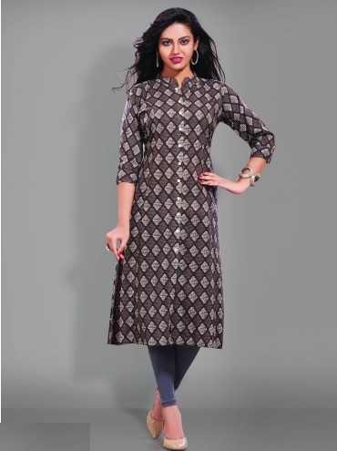 Bomulds blomsterprint Fancy Kurta