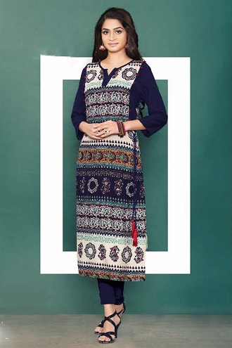 Fuld længde Rayon Fancy Kurti