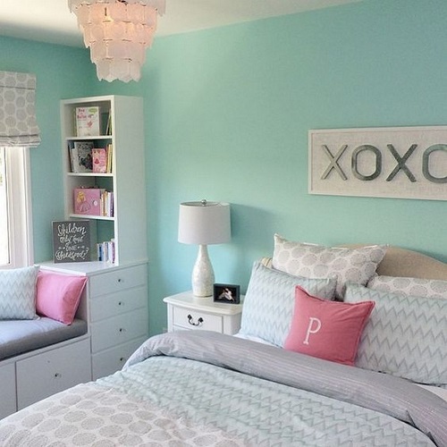 Lányok hálószobájának színes tervezése