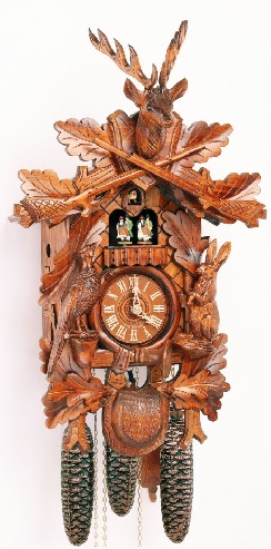 Spinning Dancers Hunter Cuckoo Clock Design