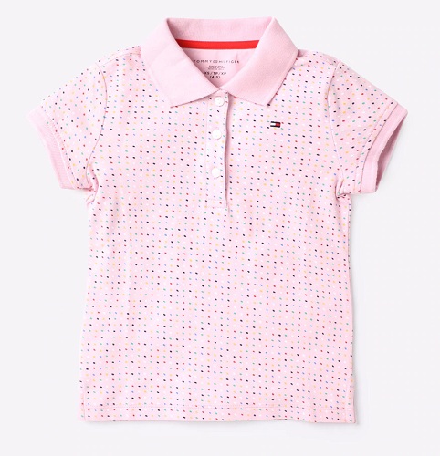 Disty Print Collar T-shirt