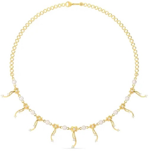 Guld halskæde design med perler