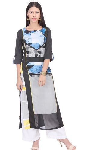 Nyomtatott fekete Kurti