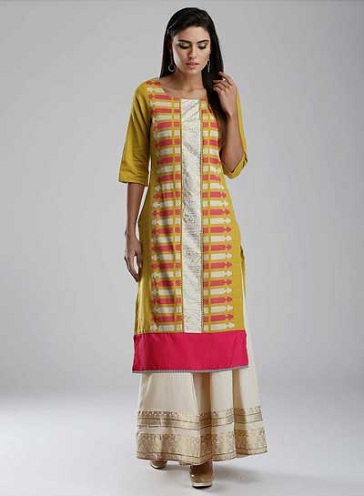Sárga nyomtatott Kurti