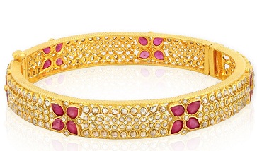 Era Uncut Diamond Gold Bangle