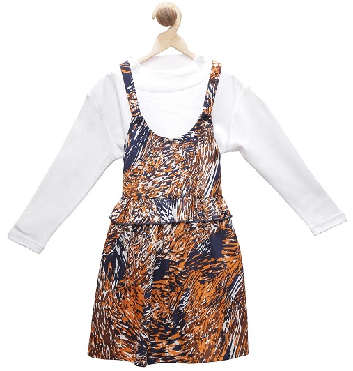 Animal Print Pinafore Flared kjole