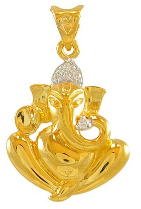 Ganesha guld vedhæng til børn