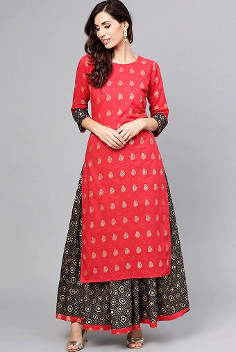 Punjabi Kurti Inspirationer med nederdel