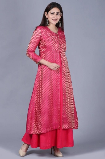 Brokade Kurti med nederdel
