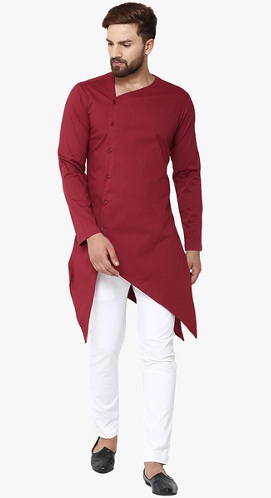 Blood Red Punjabi Kurta Pyjama