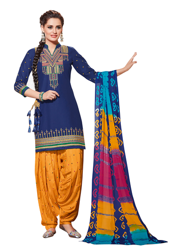 Blå og gul Kurta pyjama