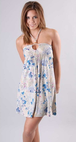 Halterneck kort sommerkjole
