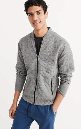 Sweatshirt med almindelig lynlås til mænd