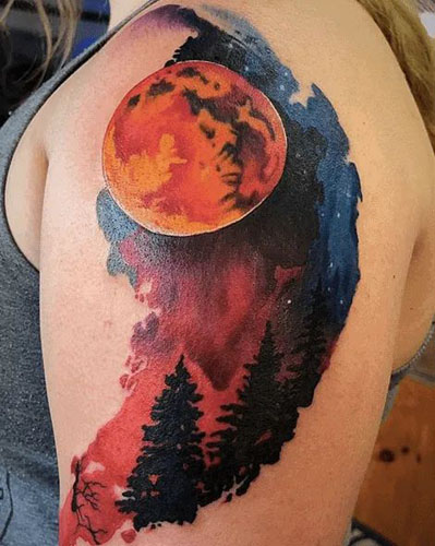Bedste Moon Tattoo Designs & amp; Ideer 4