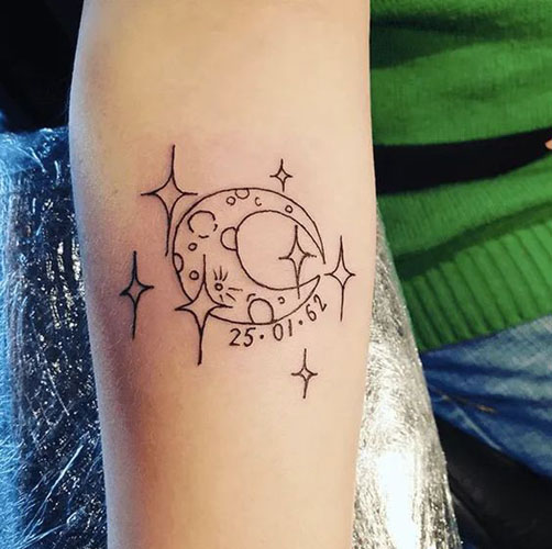 Bedste Moon Tattoo Designs & amp; Ideer 5