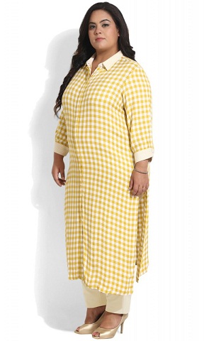 Gul Ternet Plus Size Kurti