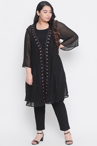 Plus Size Georgette Kurtis