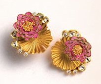 Lotus Flower Design øreringe guld