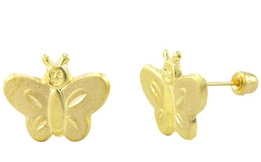 Butterfly Design guld øreringe til kvinder