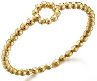 Guld fingerring design med perler