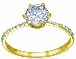 Gylden ring med afrundet bane