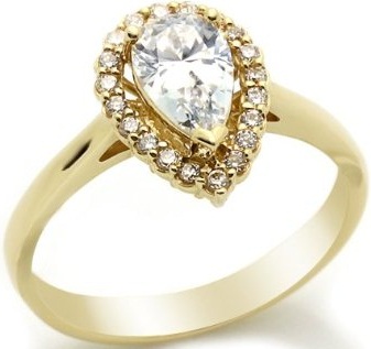 Enkelt guldringdesign med diamanter