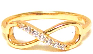 Női arany gyűrű végtelen designnal