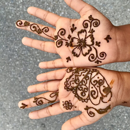 Sød Mehndi Design til børn