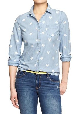Csillaggal nyomtatott Jean Designer ing