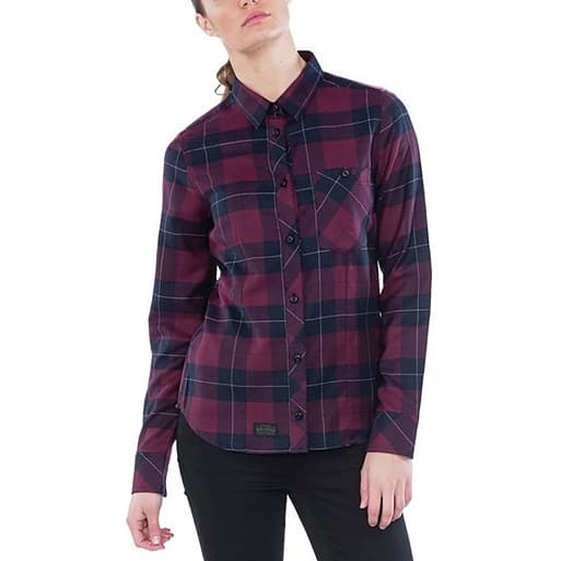 Maroon flannel skjorte kvinder