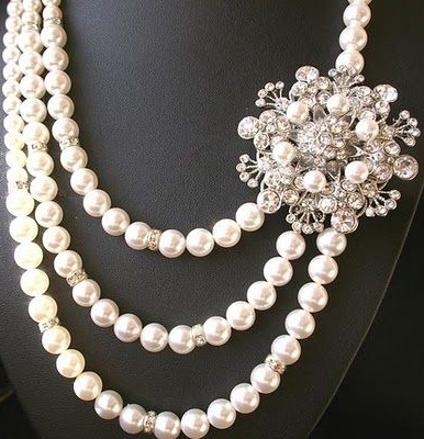 Diamantsmykker med perler