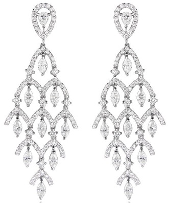 Diamant lysekrone øreringe