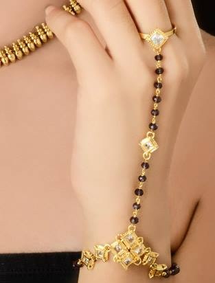 Mangalsutra gyűrűs karkötő kialakítás